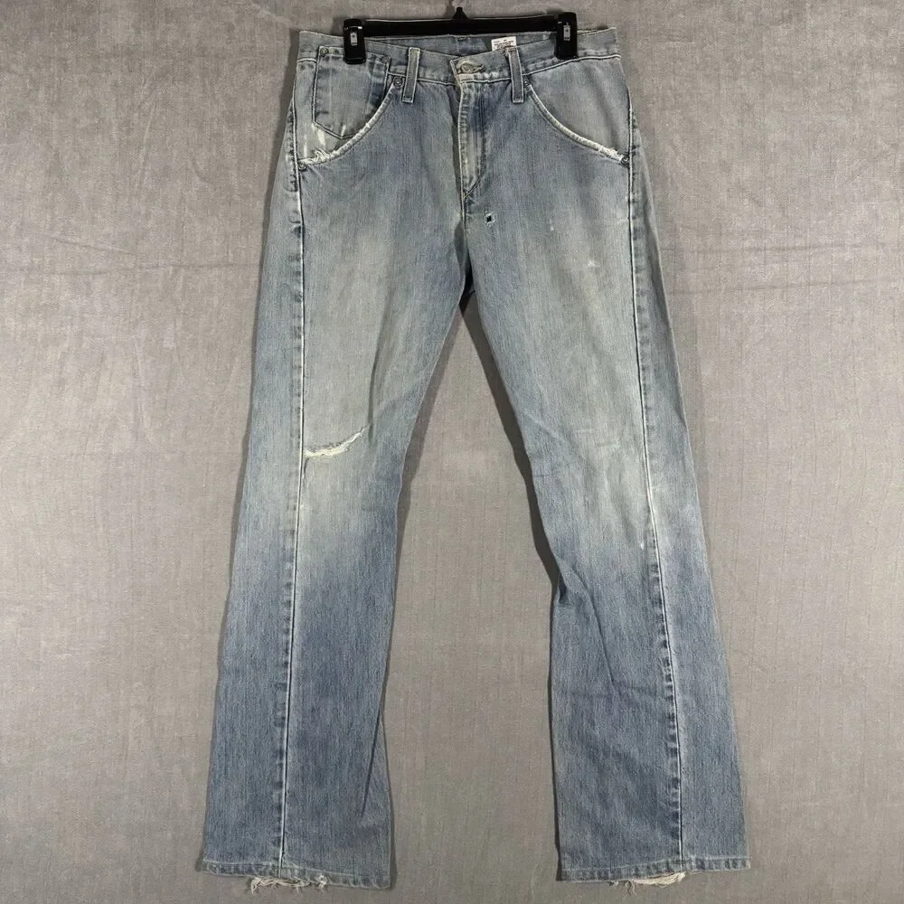 VINTAGE 00s LEVIS ENGINEERED STYLE TWISTED LEG STRAIGHT DISTRESSED JEANS 32x34